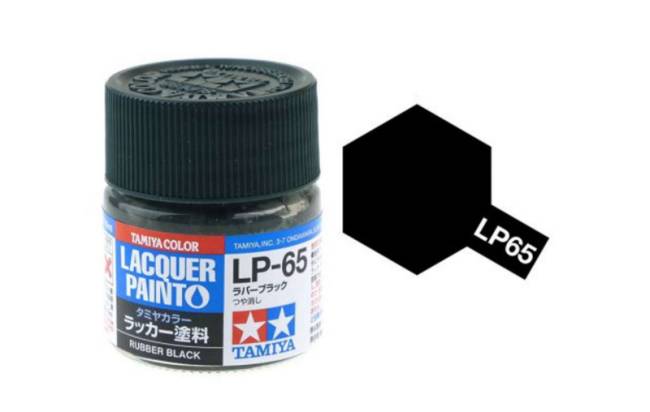 Tamiya - Rubber Black Mini Lacquer - 82165