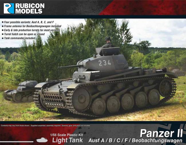 WWII Panzer II Ausf A / B / C / F / Beobachtungswagen Light Tank