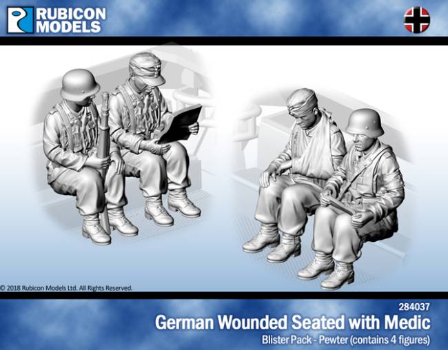 German Infantry - Wounded Seated with Medic