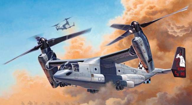 MV22 Osprey Tiltrotor Transport Helicopter