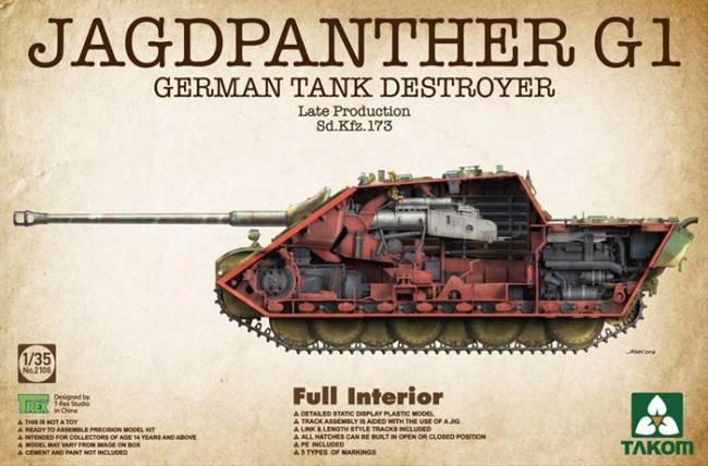 WWII German Sd.Kfz.173 Jagdpanther G1 Late Production