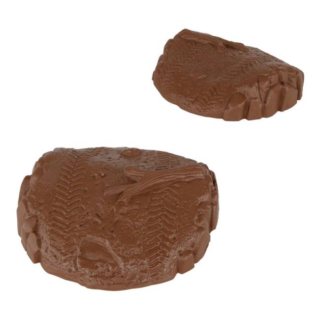 TimMee Toys Round ROADBLOACK TERRAIN Hill - 2pc Brown