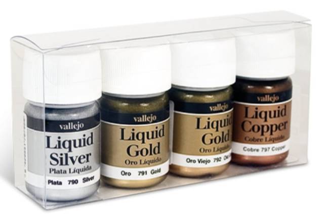 Metallic Model Color Paint Set 35ml Bottles