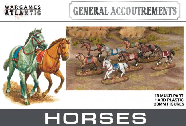 Wargames Atlantic General Accoutrements: Horses