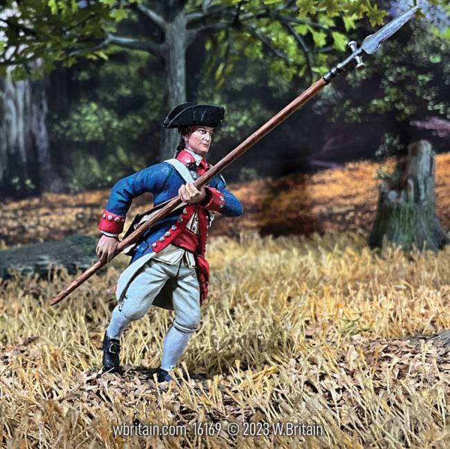 Clash of Empires: Continental Line/1st American Regiment Company Officer Advancing with Spontoon 1777-87