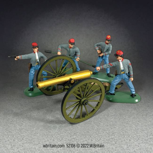 Super Deetail Plastics: 12 Pound Napoleon Cannon with 4 Confederate Artillery Crew