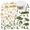 BMC Bucket Of Plastic Army Women - Tan vs Green 100pc Soldier Playset