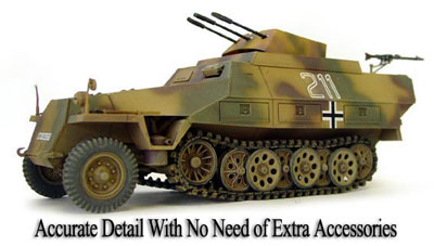 SdKfz 251/21 Ausf. D Medium Halftrack with German MG151 20mm Anti-Aircraft Gun