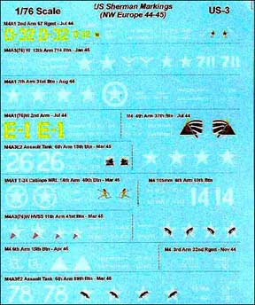 US Sherman Markings, NW Europe 1944-45