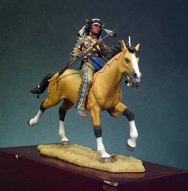 Mounted Sioux Warrior with Gun