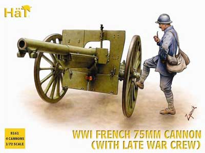 WWI French 75mm Gun with Late War Crew