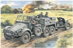 WWII German Krupp L2H143 Kfz 69 Artillery Tractor with PaK 36 Gun