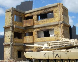 Three-Story Ruined Apartment Building