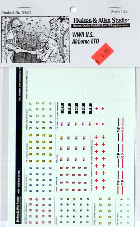 US Airborne ETO Decals