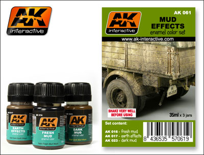 AK Interactive Nature Effects Weathering Set- Mud Effects