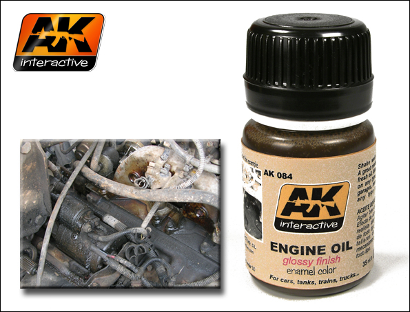 AK Interactive Streaking Effects-Glossy Engine Oil 35ml Bottle