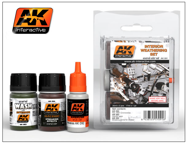 AK Interactive Weathering Set- Interiors