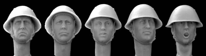 Heads with DDR (East German) Steel Helmets