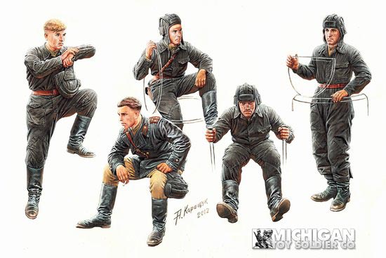 WWII Soviet Tank Crew 1943-1945 - 5 Figure Set