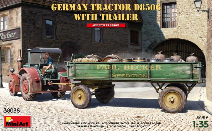 German Tractor D8506 with Trailer