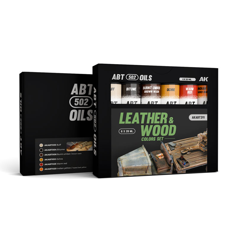 Abteilung 502 Modeling Oil Paint Set - Leather & Wood Paint Set (6 Colors)