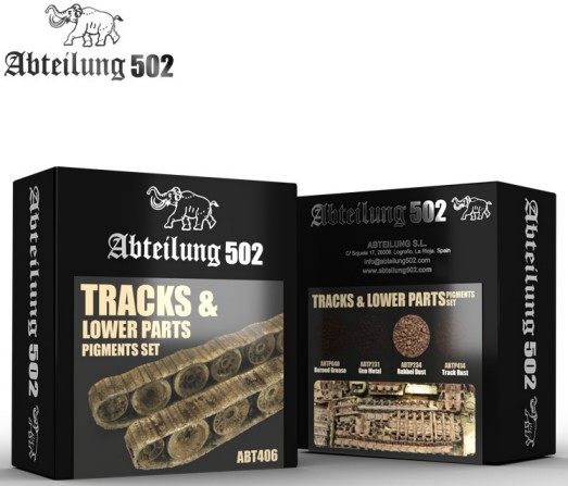 Abteilung 502 Weathering Pigment Set- Tracks & Lower Parts