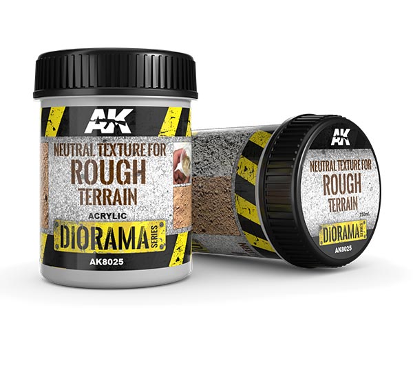 AK Interactive Diorama Series: Neutral Texture For  Rough Terrain 250 ml.