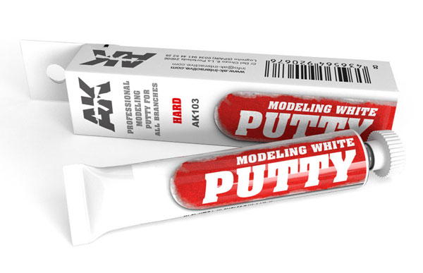 AK Interactive White Acrylic Modeling Putty 20ml Tube