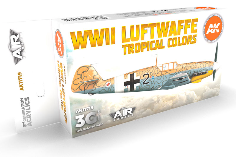 Air Series WWII Luftwaffe Tropical Colors 3rd Generation Acrylic Paint Set