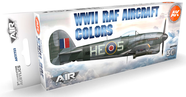 Air Series WWII RAF Aircraft Colors 3rd Generation Acrylic Paint Set