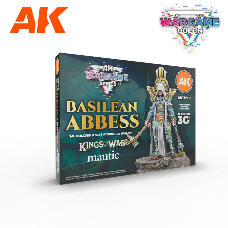 Wargame Series Starter Set - Basilean Abbess - 14 Colors and a 30mm Figure