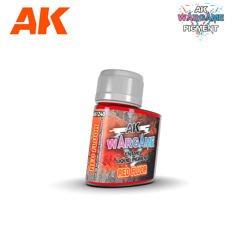 AK Interactive Wargame Enamel Liquid Pigments: Red Fluor