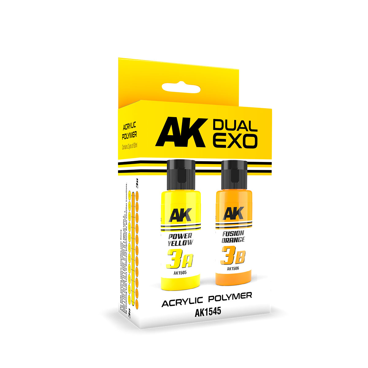 Dual Exo: Power Yellow & Fusion Orange Acrylic Paint Set 60ml Bottles