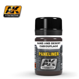 AK Interactive Pigment- Panel Liner Sand & Desert Camouflage Enamel Paint 35ml Bottle