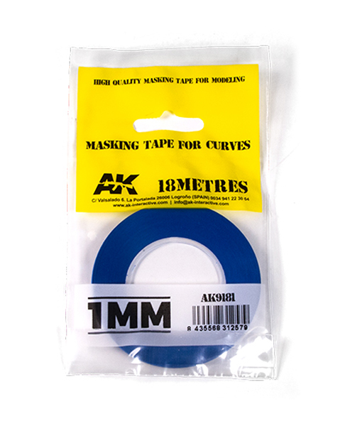 AK Interactive Blue Masking Tape for Curves