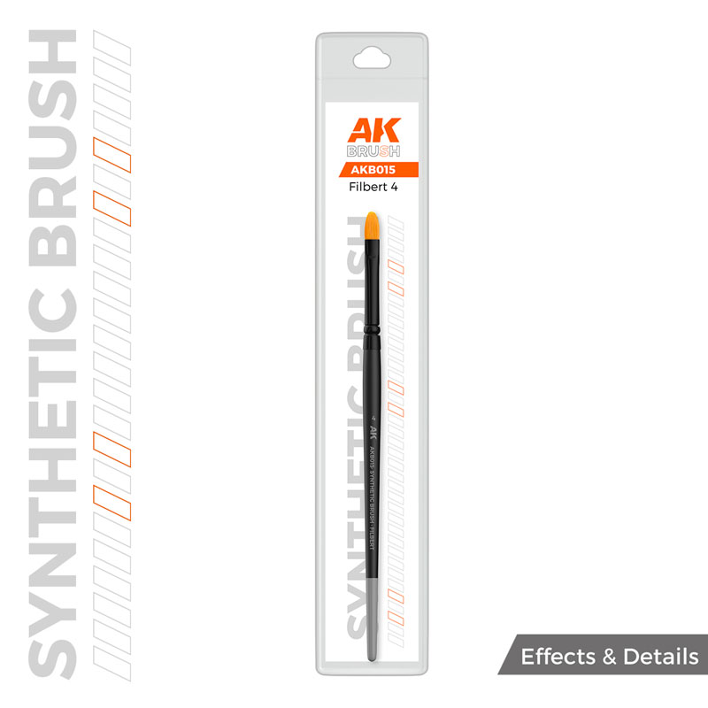 AK Interactive Effects & Details Brushes - Synthetic Brush Filbert 4