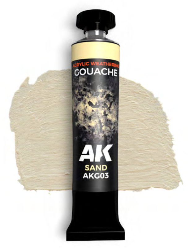 AK Gouache: Sand Acrylic Weathering Paint 20ml Tube