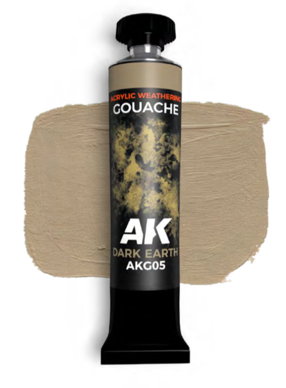 AK Gouache: Dark Earth Weathering Paint 20ml Tube