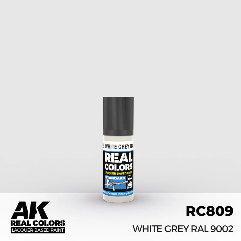 Real Colors Standard: White Grey RAL Acrylic Lacquer Paint