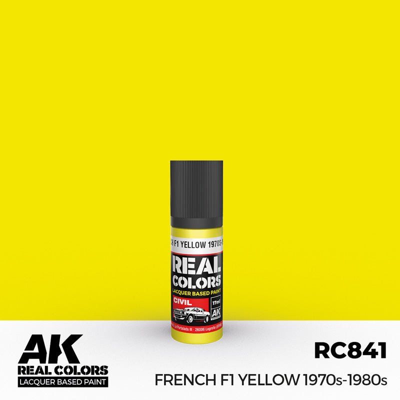 Real Colors Civil: F1 Yellow 1970s-80s Acrylic Lacquer Paint