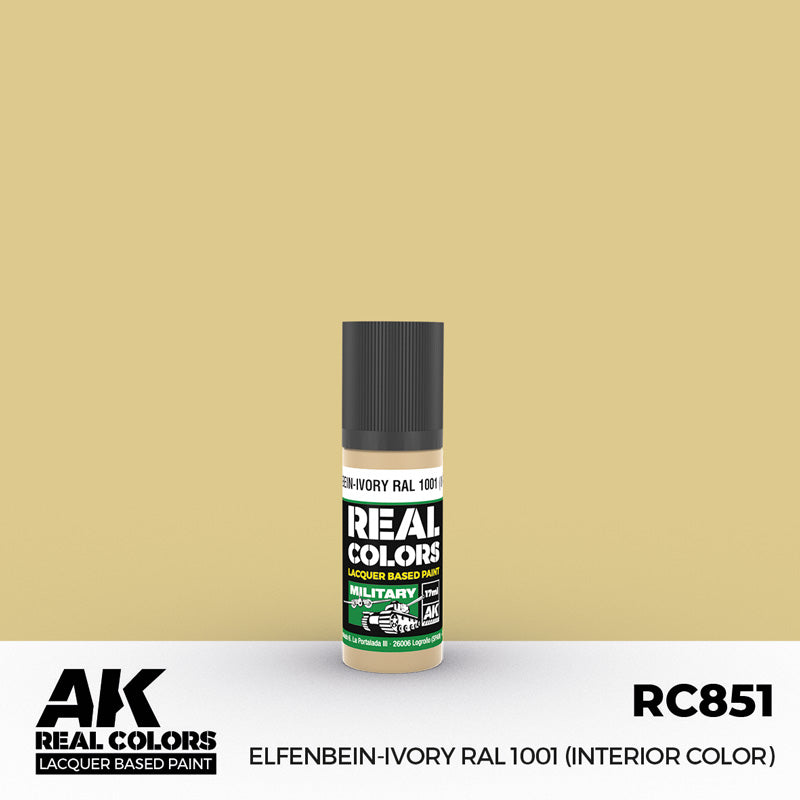 Real Colors Military: Ivory RAL1001 Interior Acrylic Lacquer Paint