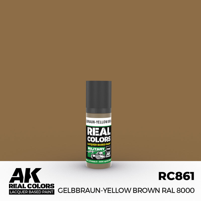 Real Colors Military: Yellow Brown RAL8000 Acrylic Lacquer Paint