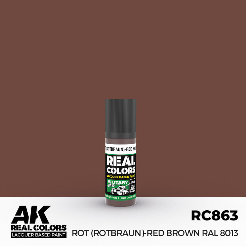 Real Colors Military: Red Brown RAL8013 Acrylic Lacquer Paint