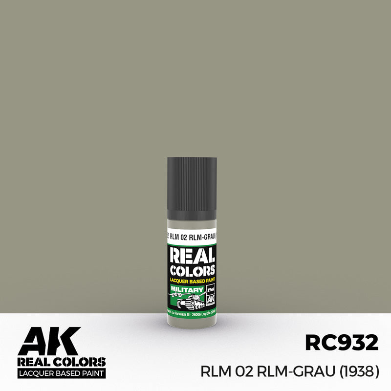 Real Colors Military: RLM02 1938 Grey Acrylic Lacquer Paint