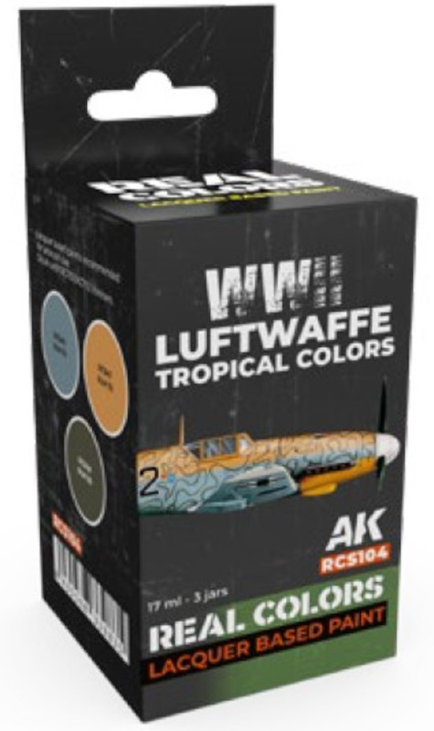 Real Colors: WWII Luftwaffe Tropical Acrylic Lacquer Paint Set (3) 17ml Bottles