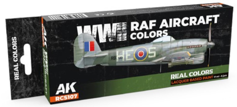 Real Colors: WWII RAF Aircraft Acrylic Lacquer Paint Set (8) 17ml Bottles