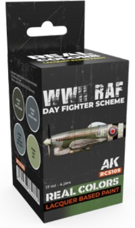 Real Colors: WWII RAF Day Fighter Scheme Acrylic Lacquer Paint Set (4) 17ml Bottles