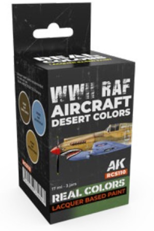 Real Colors: WWII RAF Aircraft Desert Acrylic Lacquer Paint Set (3) 17ml Bottles