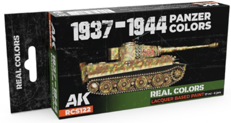 Real Colors: 1937-44 Panzer Acrylic Lacquer Paint Set (6) 17ml Bottles