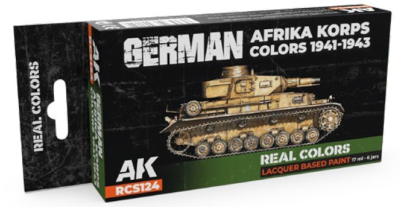 Real Colors: German Afrika Korps 1941-43 Acrylic Lacquer Paint Set (6) 17ml Bottles